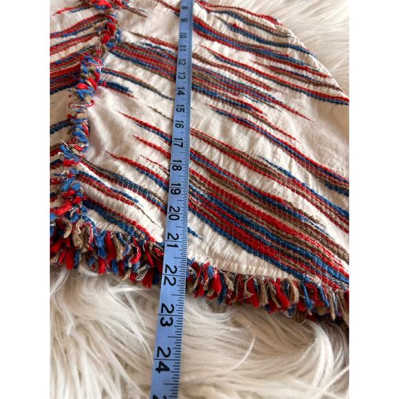 Anthropologie Thml Women's Fringe Handkerchief Hem Tank Top Multicolor SZ Medium - Picture 9 of 11